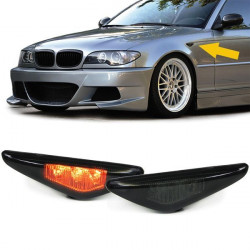 Indicatoare laterale LED negru-fumuriu (kit) pentru BMW 3 Series E46 Coupe Convertible 03-07