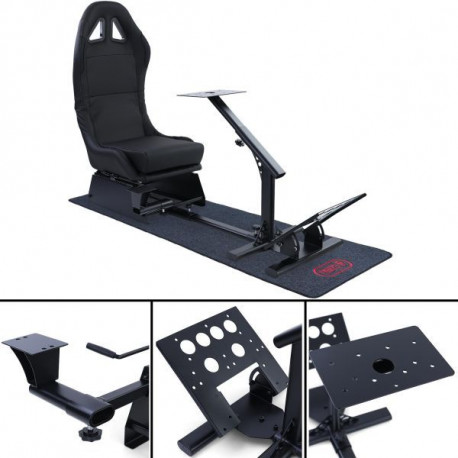 SIM Racing Sim Rig Set 6 cu scaun + covor de curse Simulare pentru Playstation Xbox PC | race-shop.ro