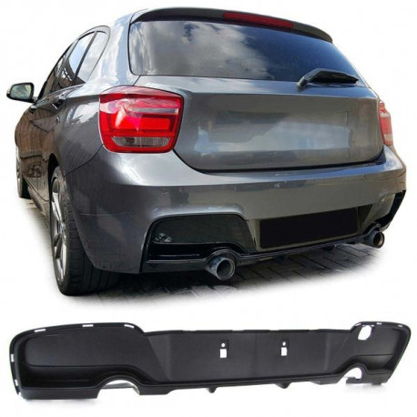 Body kit și tuning vizual Difuzor spate look țeava de eșapament D+S pentru BMW 1 Series F20 F21 10-14 | race-shop.ro