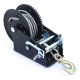 Chingi ancorare și accesorii Troliu profesional manual negru cu cablu de sârmă 1500kg 10 metri | race-shop.ro