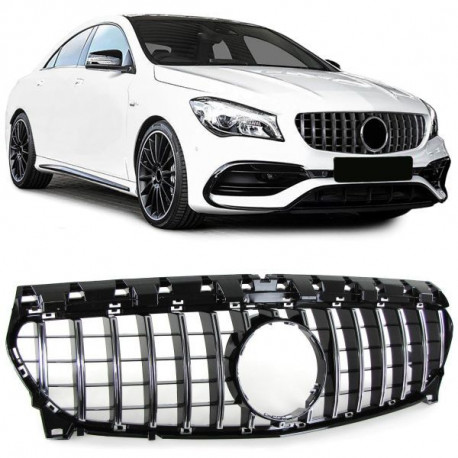 Body kit și tuning vizual Grilă sport negru cromat pentru Mercedes CLA C117 W117 16-19 facelift | race-shop.ro