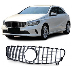RACES grilă (Sport) pentru Mercedes A Class W176 15-19, crom negru lucios