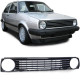 Body kit și tuning vizual Grilă radiator fără logo crom-negru pentru VW Golf 2 83-91 | race-shop.ro