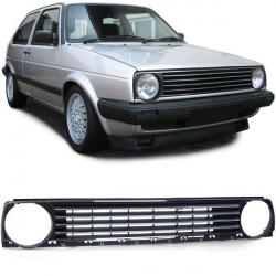 Grilă radiator fără logo crom-negru pentru VW Golf 2 83-91