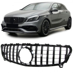 Grilă radiator sport negru-lucios pentru Mercedes A Class W176 Facelift 15-18