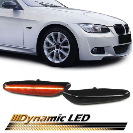 Iluminare auto Lămpi LED semnalizare laterală dinamică negre pentru BMW E81 E87 E90 E92 E93 X1 E84 | race-shop.ro