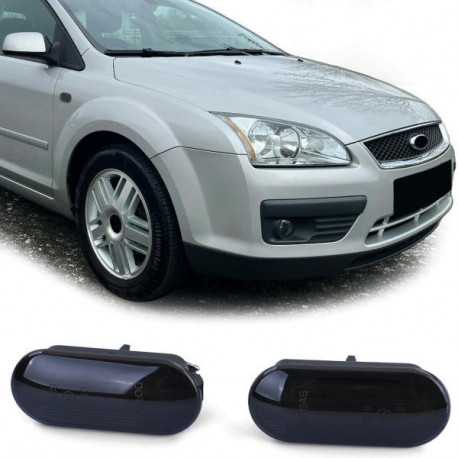 Iluminare auto RACES semnalizatoare LED laterale (SEQ) pentru Ford Focus 2 04-08 Fusion Fiesta 5, negru | race-shop.ro