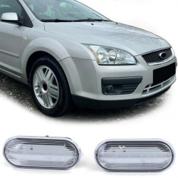 RACES semnalizatoare LED laterale (SEQ) pentru Ford Focus 2 04-08 Fusion Fiesta 5 01-08, transparent