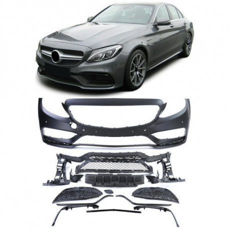 Body kit și tuning vizual Bară față sport cu PDC pentru Mercedes C Class W205 S205 din 14 | race-shop.ro