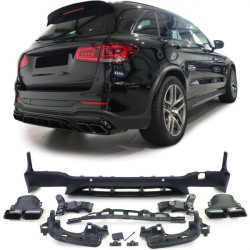 RACES difuzor bară spate (Sport) pentru Mercedes GLC X253, negru