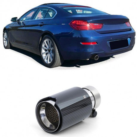 Ornamente tobe Ornament evacuare sport carbon negru pentru BMW 6 Series F12 F13 din 11 | race-shop.ro
