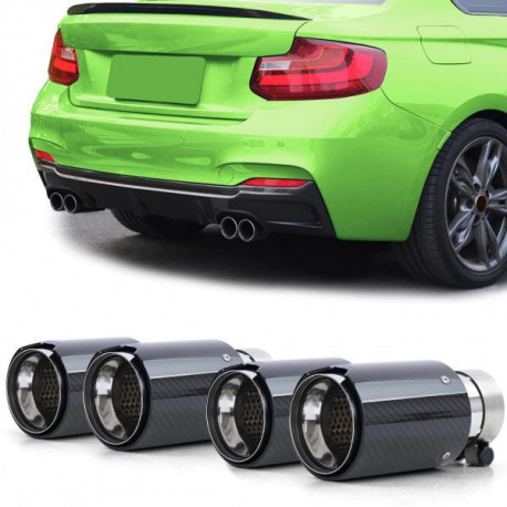 Ornamente tobe Tipsuri evacuare 90mm Sport carbon negru pentru BMW 2 Series F22 F23 din 12 | race-shop.ro