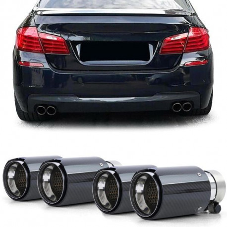 Ornamente tobe Tipsuri evacuare 90mm Sport carbon negru pentru BMW 5 Series F10 F11 10-16 | race-shop.ro