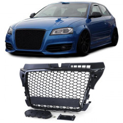 RACES grilă (Honeycomb Sport) pentru Audi A3 8P 08-12, negru mat