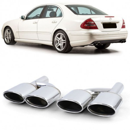 Ornamente tobe Ornament evacuare din oțel inoxidabil pentru Mercedes W204 W211 W164 W166 W221 R230 | race-shop.ro