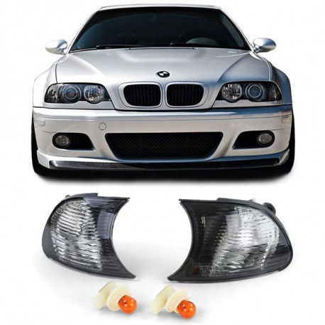 Iluminare auto Lumini semnalizare negre pentru BMW 3 Series E46 Coupe Convertible 98-01 | race-shop.ro