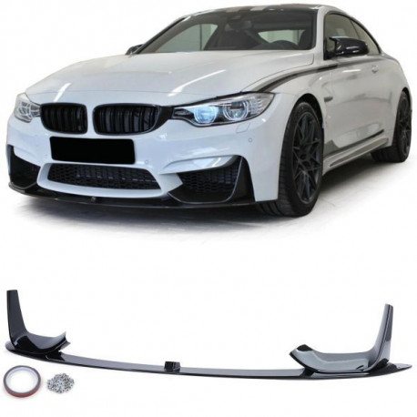 Body kit și tuning vizual Spoiler față negru-lucios pentru BMW M3 F80 M4 F82 F83 | race-shop.ro