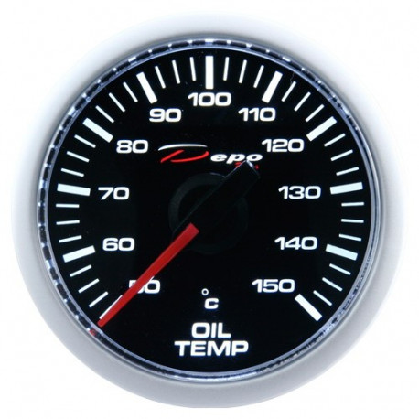 DEPO Night Glow 52mm Ceas indicator temperatură ulei DEPO Racing - Seria Night glow | race-shop.ro