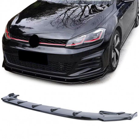 Body kit și tuning vizual Spoiler față negru-lucios pentru VW Golf 7 GTI 13-20 | race-shop.ro