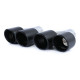 Ornamente tobe Tipsuri evacuare sport duble din inox, 89mm, negre | race-shop.ro