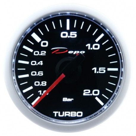DEPO Night Glow 52mm Ceas indicator mecanic presiune turbo DEPO Racing - Seria Night glow 2BAR | race-shop.ro