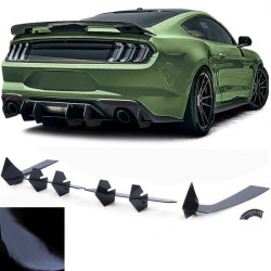 RACES difuzor bară spate (Sport Cup) pentru Ford Mustang GT MK6 from 14, negru lucios