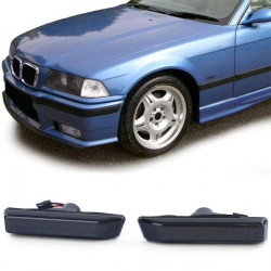 Lampă indicatoare direcție laterală (kit) negru-fumuriu pentru BMW 3 Series E36 96-00 X5 E53 00-07