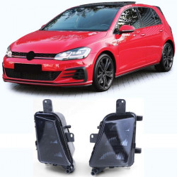 Proiectoare ceață cu LED negru-fumuriu pereche pentru VW Golf 7 GTI 5G1 13-20