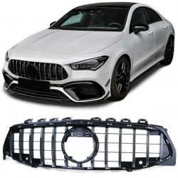 Grill sporte PDC negru-lucios crom pentru Mercedes CLA C118 din 19