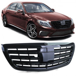 RACES grilă (Sport) pentru Mercedes S W222 with Night Vision 13-20, negru lucios