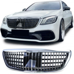 RACES grilă (Sport) pentru Mercedes S Class W222 with Night Vision 13-20, crom