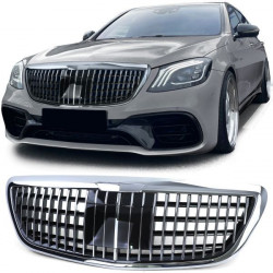 RACES grilă (Sport) pentru Mercedes S Class W222 without Night Vision 13-20, crom