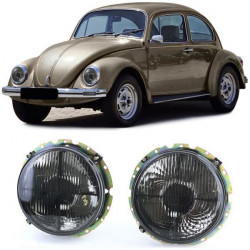 Faruri negru-fumuriu cu cruciulițe pentru VW Beetle + Convertible din 73