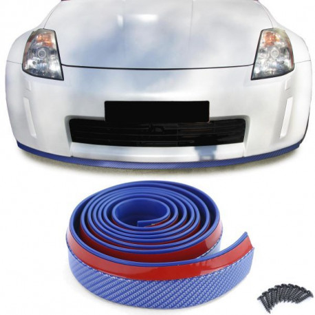 Body kit și tuning vizual Spoiler universal flexibil 2,5mx5cm aspect carbon albastru | race-shop.ro