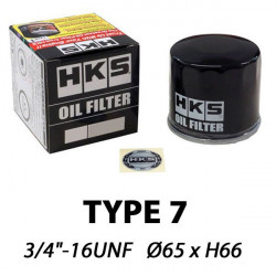 HKS Type 7 filtru de ulei 3/4-16 UNF (Nissan CA18, RB, VG30, Toyota 4A-G(Z)E, 1ZZ, 2ZZ)