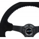 Volane sport Volan sport cu 3 spițe NRG, 350mm, piele întoarsă, adâncime 75mm, negru/gri | race-shop.ro