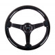 Volane sport Volan sport cu 3 spițe NRG, 350mm, lemn, efect galaxy, adâncime 75mm, negru/maro | race-shop.ro