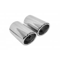 Double exhaust tip, chrome
