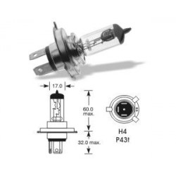 ELTA VISION PRO 12V 60/55W bec halogen P43t H4 (1 buc)