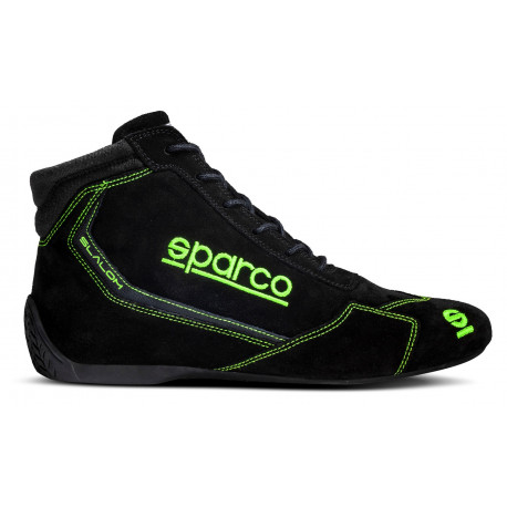 Încălțăminte Încălțăminte de curse cu omologare FIA Sparco SLALOM, negru/verde fluo | race-shop.ro