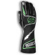 Mănuși de curse Sparco FUTURA cu FIA (cusături exterioare) negru/verde