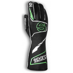 Mănuși de curse Sparco FUTURA cu FIA (cusături exterioare) negru/verde