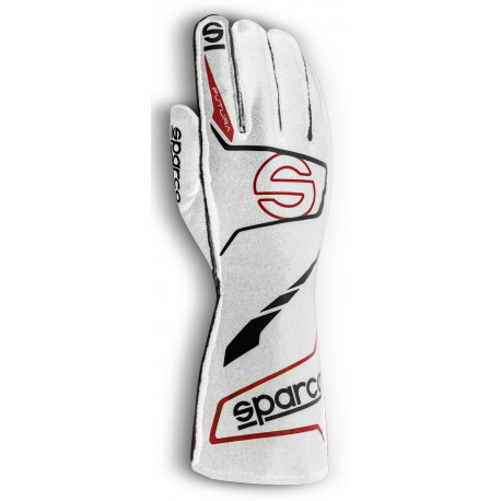 Mănuși Mănuși de curse Sparco FUTURA cu FIA (cusături exterioare) alb/negru | race-shop.ro