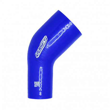 Cot 45° reducție Cot de reducție siliconic RACES Silicone 45° , 67mm (2,64") la 76mm (3") | race-shop.ro