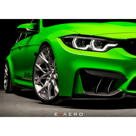 Body kit și tuning vizual EVAERO prize laterale din carbon ale barei de protecție față BMW M3 F80, set de 2 bucati | race-shop.ro