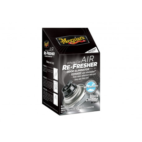 Interior Meguiars Air Re-Fresher Odor Eliminator - Black Chrome Scent - agent de curățare + absorbant de mirosuri + odorizant, parfum Bla | race-shop.ro