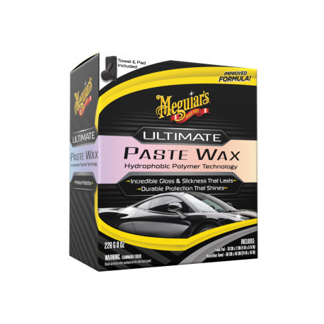 Ceară și protecție vopsea Meguiars Ultimate Paste Wax - ceară solidă de top pe bază de polimeri sintetici, 226 g | race-shop.ro