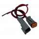 Cabluri, conectori și terminale Deutsch DTM vodotesný 2pin konektor (socket&plug) s 15 cm káblom (0.75MM2) | race-shop.ro