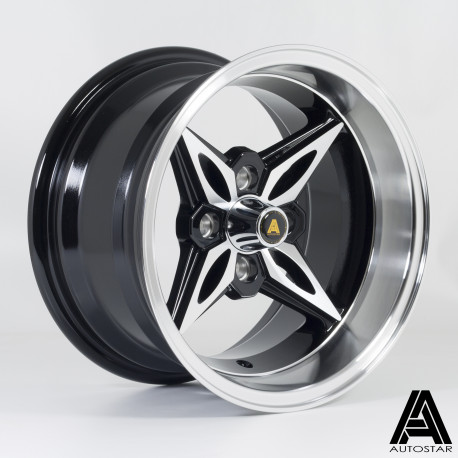 Jante aliaj Autostar Jantă Autostar Kanji 14X8 4X114 73,1 ET-5, Black | race-shop.ro