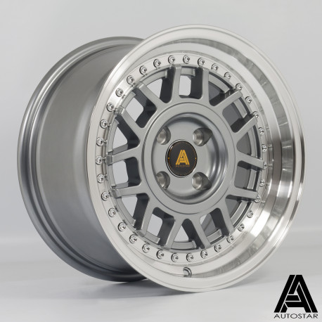 Jante aliaj Autostar Jantă Autostar Storm 15X8 4X100 67,1 ET25, Gunmetal | race-shop.ro